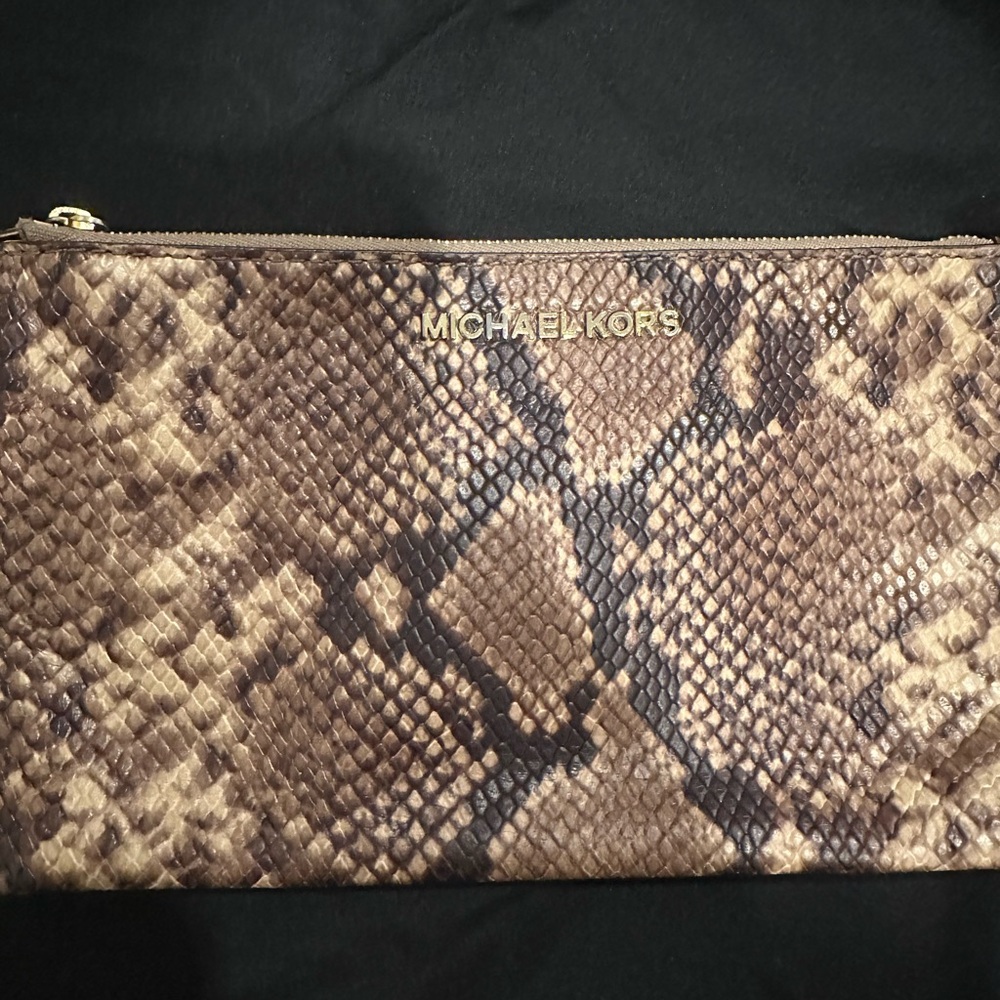 Michael Kors Brown Python Print Clutch - image 2